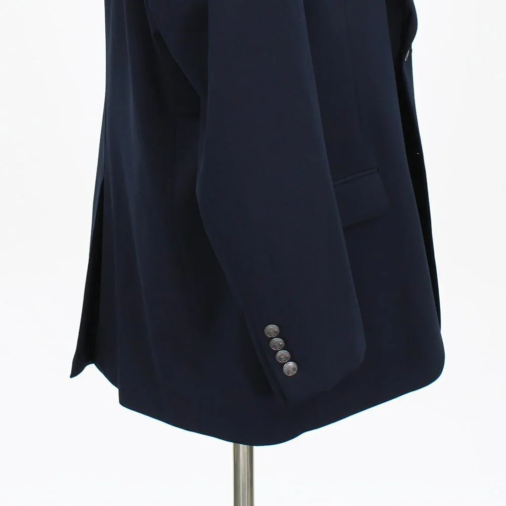 Michael Kors 46R Navy Solid 2-Button Sport Coat Blazer Jacket P436